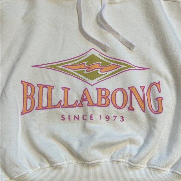 NWT Billabong All Time Fleece Hoodie Pullover Cropped Boxy Surfer Women’s XS / 6 - Picture 6 of 11